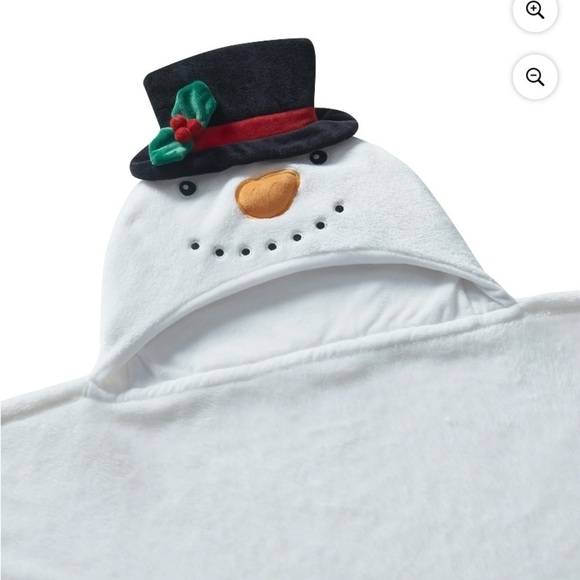 Glow in the Dark Snowman Blanket Hooded NEW Christmas Frosty White - Picture 3 of 6